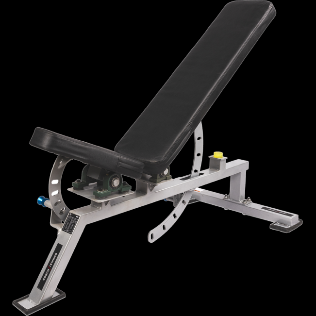 COSCO CSB 110i Multi Function Bench – Strong ncline and flat adjustment, High density PU seat, Sturdy steel frame construction, Easy assembly 100kgs. Max user weight