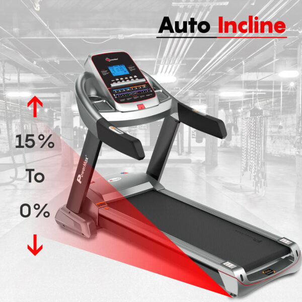 Powermax TAC-510®Semi-Commercial AC Motorized Treadmill with 18cm LCD Display,  4.5HP AC Motor,  1400X520mm / 55.1X20.4inches  running Surface