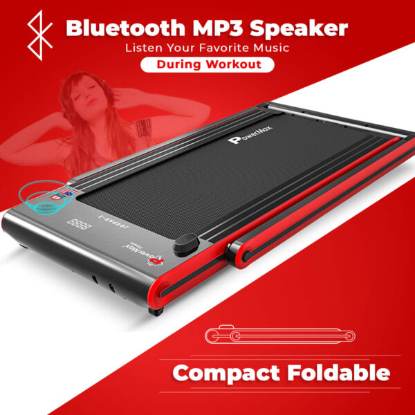 Powermax JogPad-2 Touch Screen Dual Display Treadmill , 2.0HP DC Motor, 1100X400MM / 43.3X15.7inches,  Running Surface