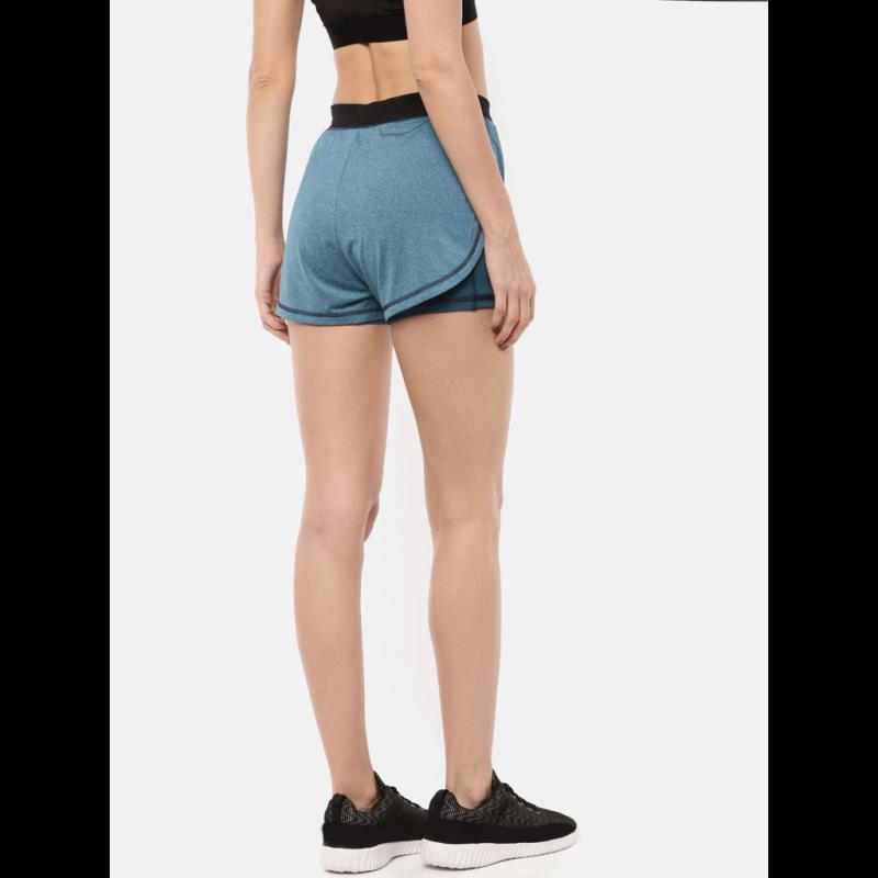 Fino ULTRA RUN 503 Tights Inside Shorts For Comfort & Functionality Mid waist shorts with regular fit with stretchy knit tights underneath.