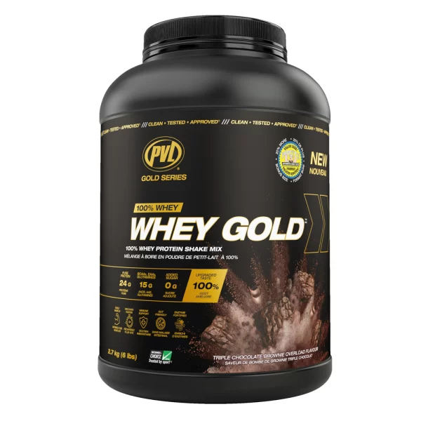 PVL Gold Series 100% Whey Gold  Triple Chocolate Brownie Flavour  by the world-class sports anti-doping lab, LGC.