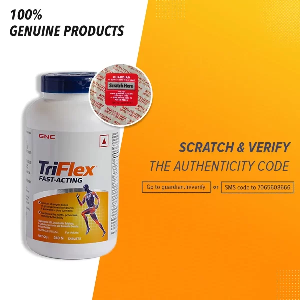 GNC Triflex™ Fast Acting Dietary supplement that helps Improve joint comfort and stiffness Unflavoured 120 caps