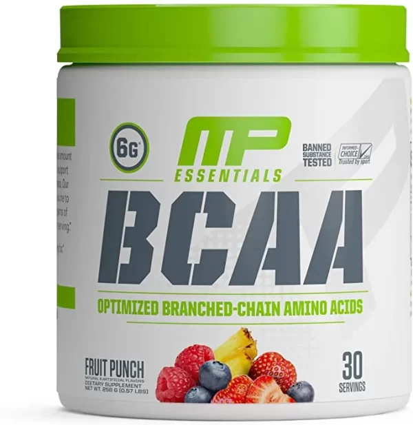 Muscle Pharm Essentials BCAA Powder  Fruit Punch Flavour 30 Servings