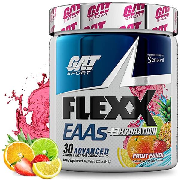 GAT Sport Flexx EAAs + Hydration, 30 Servings Fruit Punch Flavour Non-vegetarian