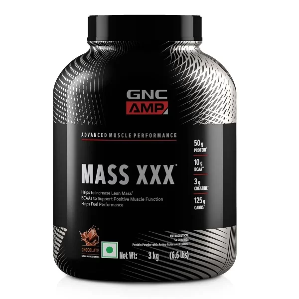 GNC AMP Amplified Mass XXX Chocolate Flavour 3kg weight