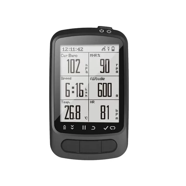 Bluetooth Wireless GPS And BDS Bike Computer With 2.4 LCD Screen