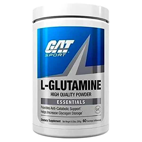 GAT L-Glutamine 60 Servings 300 grams unflavoured  high-quality l-glutamine. Because it is unflavoured, this product can easily be added to protein shakes, pre- or post-workout drinks, or your favorite beverage.