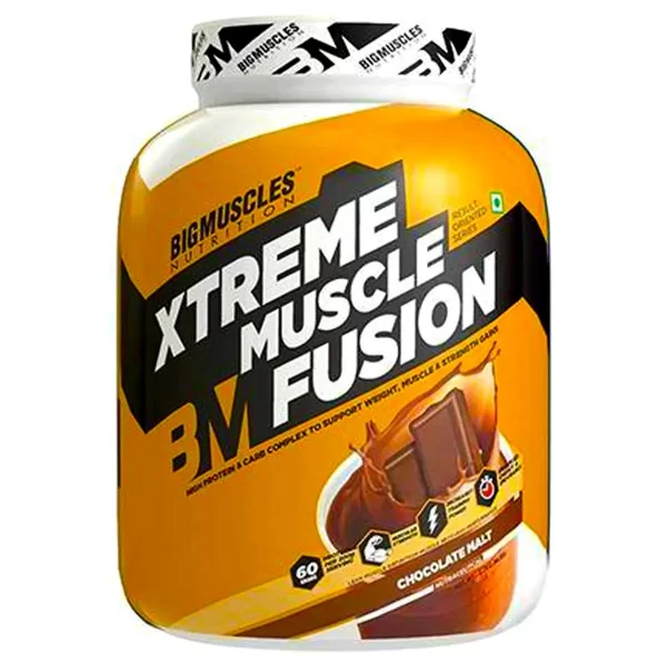 BIG MUSCLES Xtreme Muscle Fusion + Real BM Vitamin ( free ) 11 lb Chocolate Malt