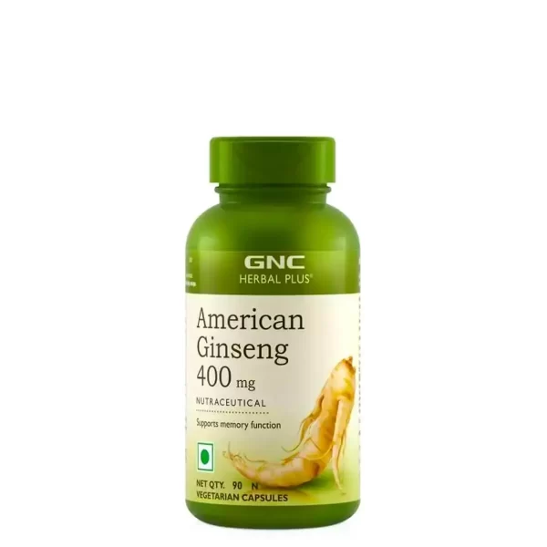 GNC American Ginseng 90 caps Unflavoured 1 kg Weight Supports Memory Function.
