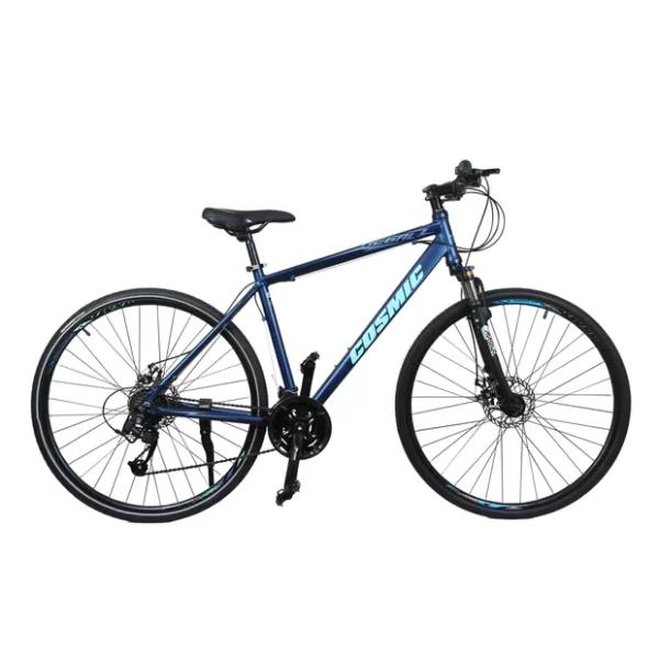 COSMIC 29 COSPRO M1 ALLOY 24 SPD DUAL DISC BICYCLE FRONT AND REAR DOUBLE ADJUSTMENT DISC BRAKE SHIMANO 8 SPEED ALLOy