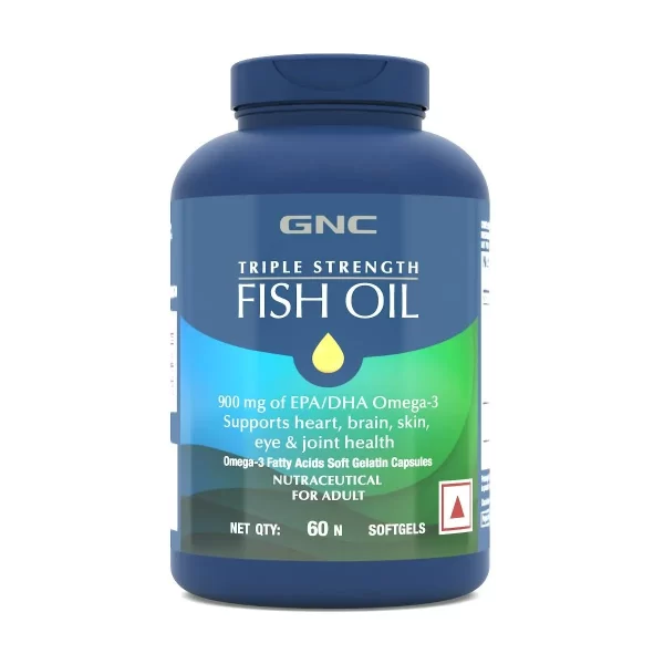 Gnc Triple Strengh Fish Oil  high quality: GNC Fish Oils are purified using a five-step, state-of-the-art process. Provides 1000 mg of EPA/DHA Omega-3s with 540mg EPA and 360mg DHA per serving. 60 softgels