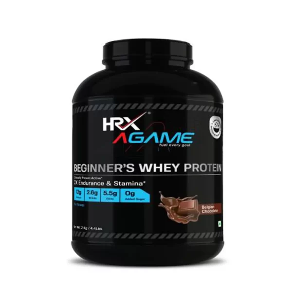 HRX AGame Beginners Whey Protein Belgian Chocolate Flavour   2 kg