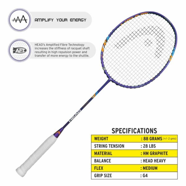 HEAD XENON 1.1 BADMINTON RACQUET (STRUNG)