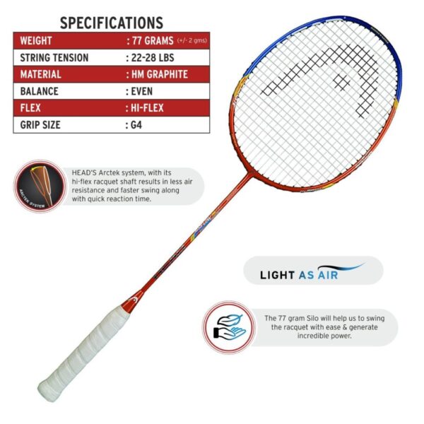 HEAD AIRFLOW 2000 BADMINTON RACQUET (STRUNG)