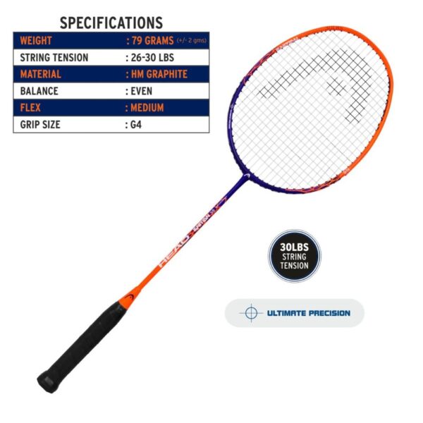 HEAD IGNITION 50 BADMINTON RACQUET (STRUNG)