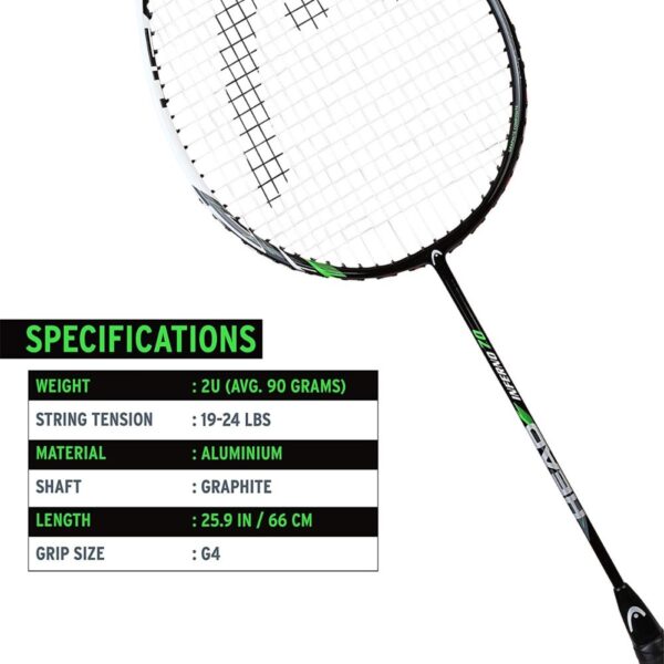 HEAD INFERNO 70 BADMINTON RACQUET (STRUNG)