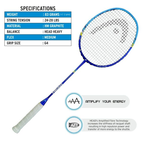 HEAD XENON 3.0 BADMINTON RACQUET (STRUNG)