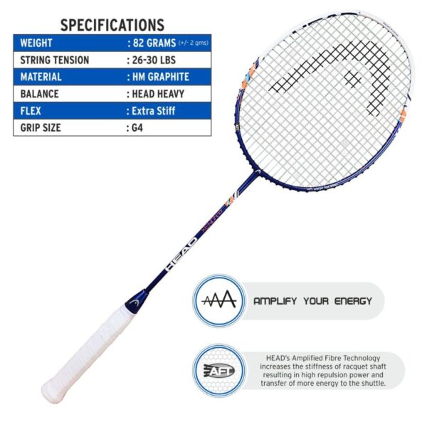 HEAD XENON 3.3 BADMINTON RACQUET (STRUNG)