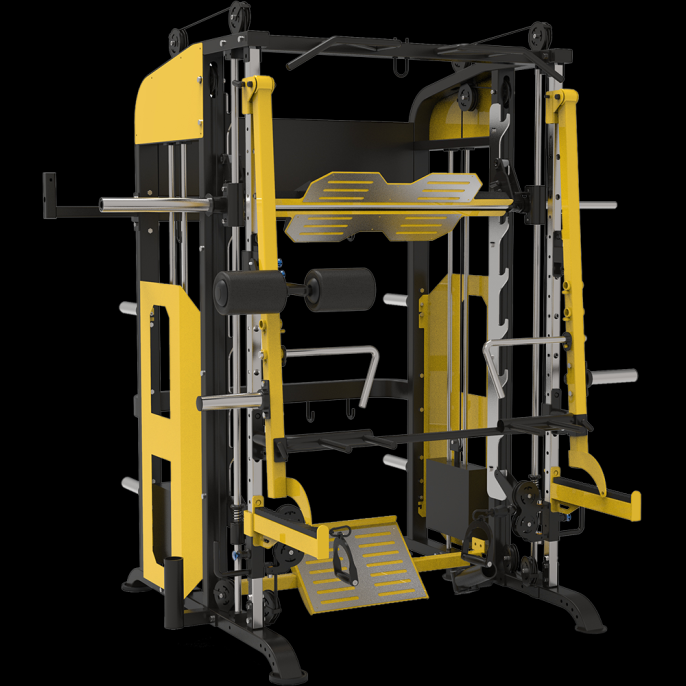COSCOFITNESS Multi Functional Trainer(3-in-1); Functional Trainer+Smith+Rack)  ( Size (LxWxH): 1800 x 2230 x 2290mm)