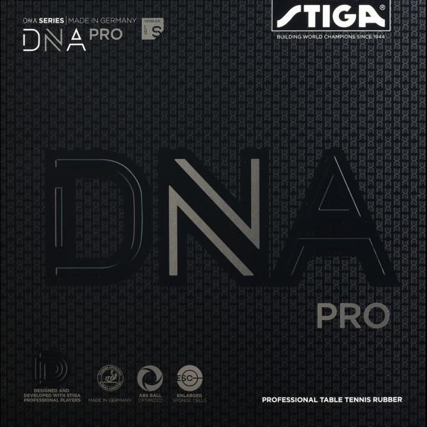 STIGA  DNA Pro S ubber for offensive play that offers a higher arc in topspin rallies.  ITTF Approved