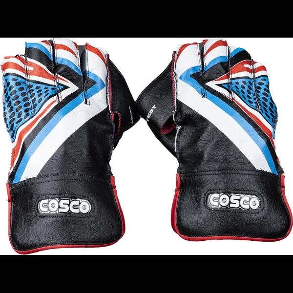 COSCOFITNESS Test Keeping Full Leather, Rubber Face with Inner Wicket Keeping Gloves