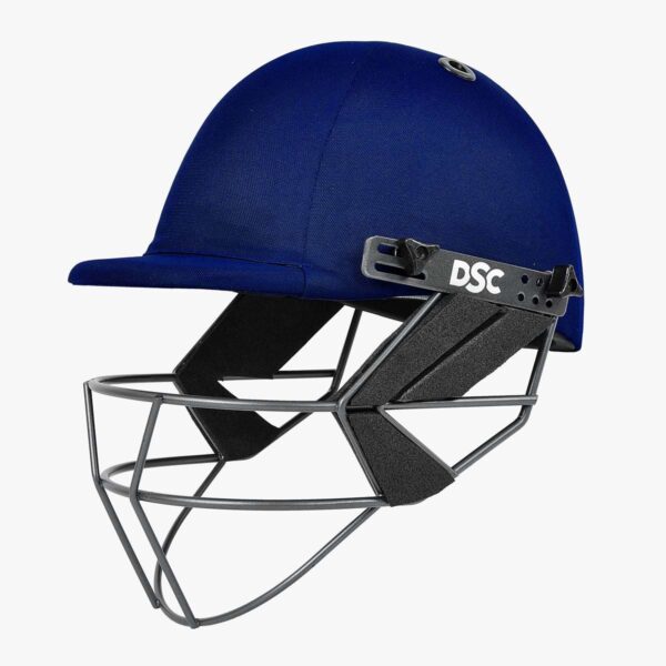 DSC FEARLESS Fort 44 Cricket Helmet Hardened Powder Coated Fully Adjustable Steel Grill with Molded Ear Flap 1 x Cricket Helmet + 1Pc sweat band + spare screws
