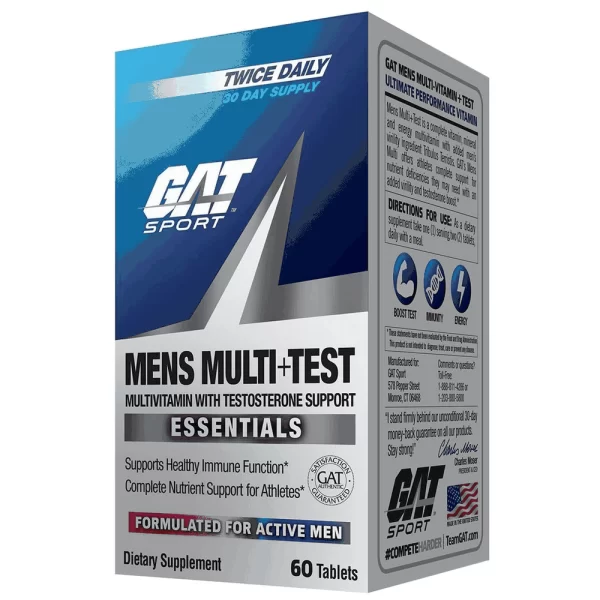 GAT Mens Multi+ Test – 60 Tablets  It is therefore great for those looking to build back their hormonal balance and improve overall strength.