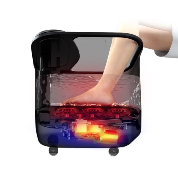 Electric Foot Massager With Heat, Bubbles, Vibration, 8 Massage Roller Pedicure Foot Spa Tub For Stress Relief, Foot Soaker with Acupressure Massage Points & Temperature Control