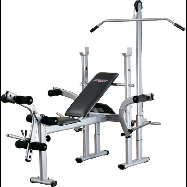 JKexer Power Bench 7800 Fixed intergrated butterfly bars are ready for use at any time, One high pulley for Lat Pull Down, Fit 28mm weight plates (100 Kg Max. User Weight)