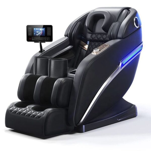 Deluxe Full Body Massage chair with 3D Roller and LCD Control panel (Black)