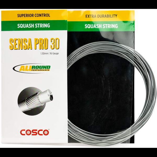 COSCO Sensa Pro 30 Multifilament Squash string for all round performance 1.30mm Thickness with Individually packed in colored polybags