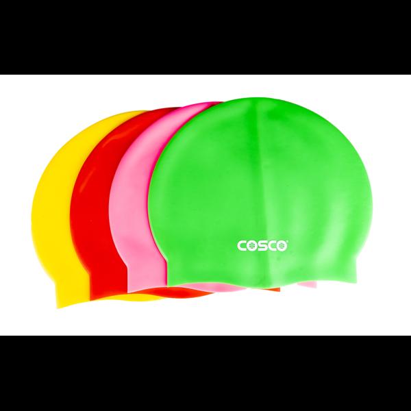 COSCO Swim Cap Silicone Swimming Cap Sinlge Colour